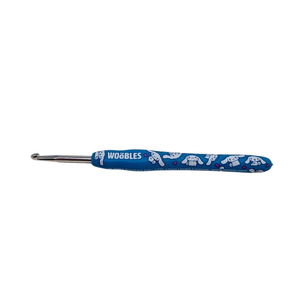 The Woobles Crochet Hook 4mm Blue Cinnamoroll Sanrio Print Limited Edition